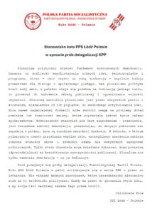 PPS Łódź Polesie w pełni solidaryzuje się w walce KPP